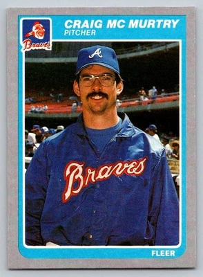1985 Fleer - Craig McMurtry #333 Atlanta Braves Baseball - Image 1 of 2
