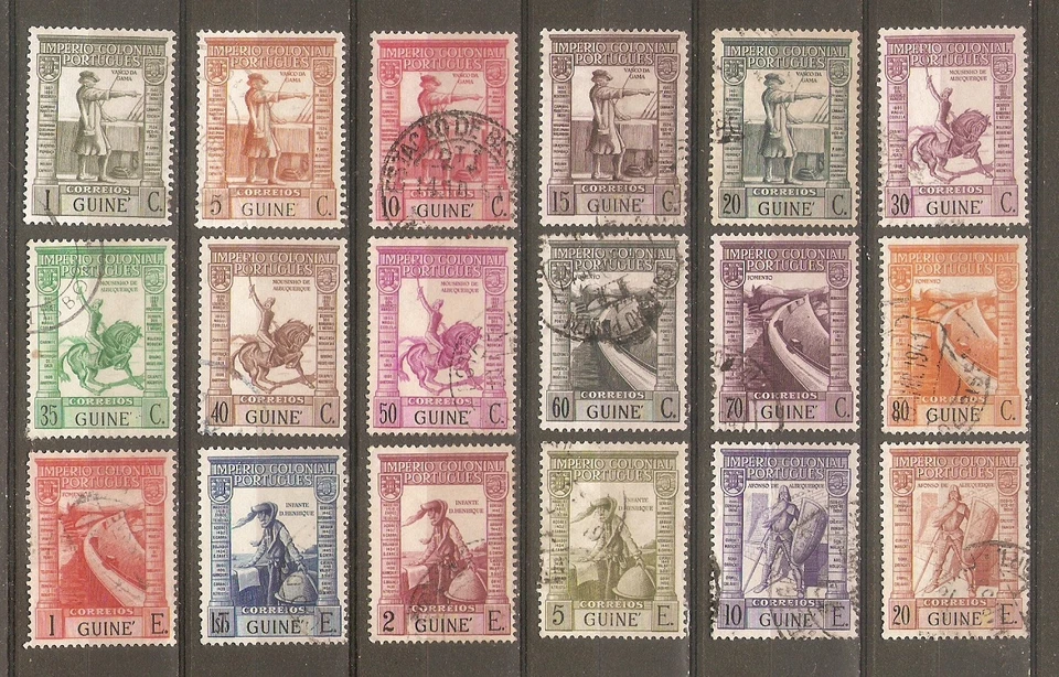 Guinea Portuguesa sc#233-250 (1938) Imperio Colonial conjunto completo en muy buen estado usado Foto 1 de 1