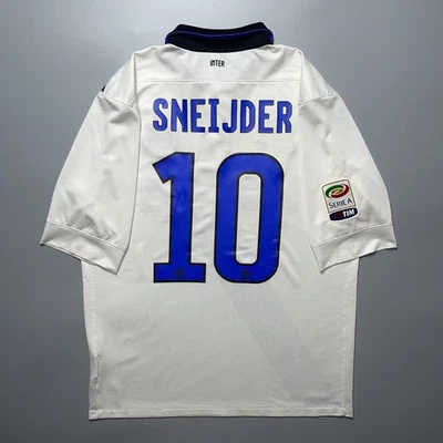 CAMISA INTER MILAN NIKE 2011/2012 FOOTBALL AWAY #10 SNEIJDER TAMANHO “M” 419986-105 - Imagem 1 de 4