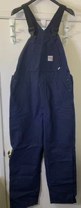 Carhartt FR Flame Resistant Duck Bib Overall Unlined 38x36 CAT2. #FRR45 DNY NEW - Picture 1 of 16