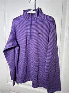 Patagonia Kids Capilene Midweight Zip Neck Baselayer M 10 Purple Long Sleeved - Picture 1 of 4
