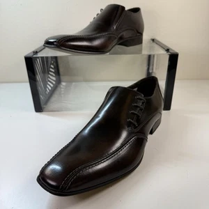 Zapatos con cordones laterales de cuero Autograph M&S para hombre Reino Unido 10 marrón oscuro muestra rara 2009 - Imagen 1 de 23
