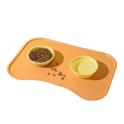 Pet Feeding Mat Waterproof Slip Resistance Silicone Dog Food Mat Cat Placemat - Image 1 of 4