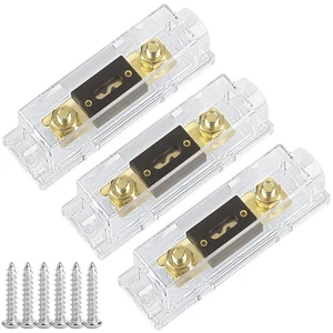 3 Pack 150 AMP ANL Fuse Holder Kit 0/2/4/8 Gauge AWG 150A Fuses Block for Car... - Picture 1 of 5