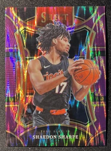 2023 Panini Select Mezzanine Level Purple Flash Prizm /175 Shaedon Sharpe #386 - Picture 1 of 2