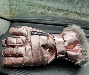 Guanti da bambina Swiss Tech Thinsulate invernali oro rosa taglia bambino LG/XLG - Foto 1 di 6