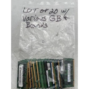 Samsung 2GB 2Rx8 Nanya 4GB 2Rx8 Mixed Brands GB Lot of 20 WJC1 - Picture 1 of 5
