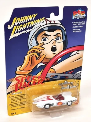 Johnny Lightning 1/64 - Speed Racer Mach 5 White Diecast Model Car - Image 1 of 4