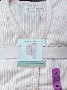Pink Flannel Pyjama Set UK Size 4-24 2XS-2XL - Picture 1 of 3