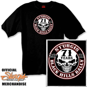 CAMISA MOTERA STENCIL STURGIS RALLY 2011 DOBLE CARA MANGA CORTA. OK - Imagen 1 de 1