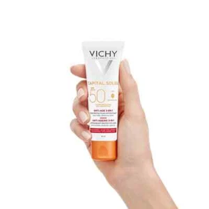 VICHY Idéal Soleil SPF50 Anti-Age 3-in-1 Face Sunscreen 50ml – NEW - Picture 1 of 5