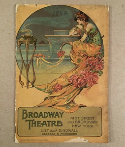 1908 Broadway Theatre NY Program MIMI AGUGLIA IN MALIA Italian Sicilian Drama - Picture 1 of 10