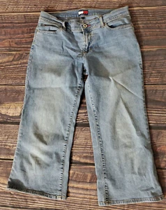 VTG Tommy Hilfiger Women's size 7 Capri Cropped Blue Denim Jeans 29x21 - Picture 1 of 5