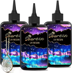 NEW 300g Clear UV Resin Hard High Gloss UV Cure Epoxy Resin Crystal Kit Premixed - Picture 1 of 8