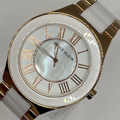Anne Klein New York Womens Watch Rose Gold Tone Ceramic Bezel AK1664 NEW BATTERY - Image 1 of 4