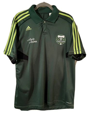 ADIDAS Portland Timbers 2012 MLS Soccer Polo Golf Shirt Climacool Sz Men's L Cover