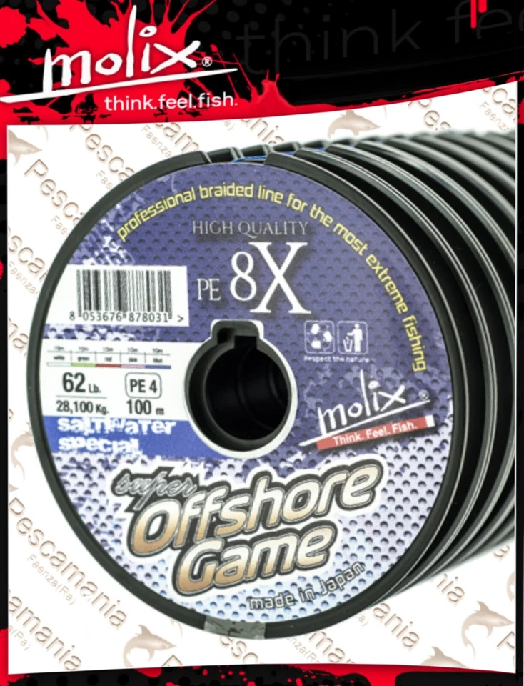 Trecciato PE Molix Super Offshore Game 8X braid multifibra mt 100 - Immagine 1 di 1