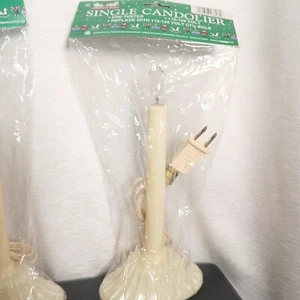 Vtg Christmas Holiday Plug-in Window Scene Candle 8 1/2"H Electric Candolier - Picture 1 of 4