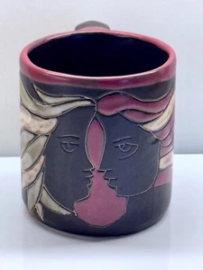 ART POTTERY ~ MARA MEXICO STUDIO COFFEE TEA COCO LATTE MUG CUP 2 GODDESS WOMAN - Picture 1 of 8