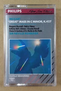 MOZART Mass in C Minor K. 427 Neville Marriner Philips Silver Line CrO2 Cassette - Picture 1 of 2