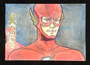 Cryptozoic CZX Crisis on Infinite Earths The Flash 1/1 Sketch by Samuel Martinez - Picture 1 of 3