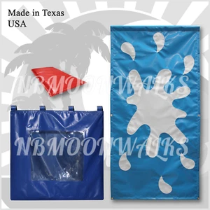 Dunk Tank Accessories Set - Clear Vinyl 16 oz Liner - Blue Backdrop - Seat - Foto 1 di 1