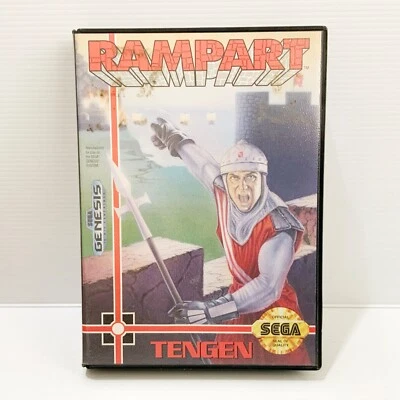 Rampart + Box & Manual - Sega Genesis - Tested & Working - Free Postage - Image 1 of 4