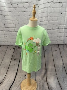 Cat & Jack Short Sleeve Light Green Youth Crew Neck Tee w/Shamrock Basketball M - Picture 1 of 8