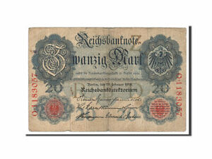 [#155824] Banknote, Germany, 20 Mark, 1914, 1914-02-19, VF