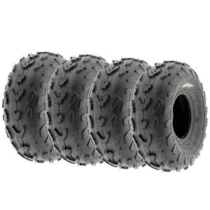 Set of 4, 18x7-7 18x7x7 Quad ATV All Trail AT 4 Ply Tires A007 by SunF - Picture 1 of 12