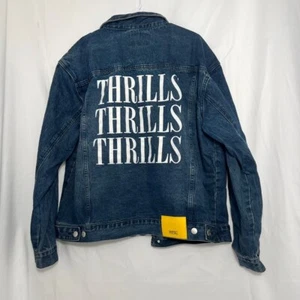 Men's Conspiracy by WESC Blue Denim Trucker Thrills Jacket Size L Womens Sz XL - Picture 1 of 11
