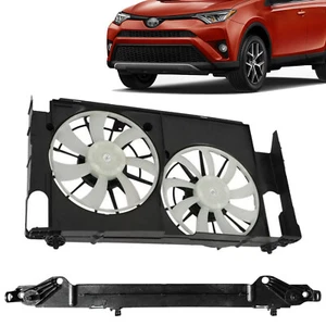 Radiator Condenser Cooling Fan Assembly For 2013 14 2015-2018 Toyota RAV4 Center - Picture 1 of 10