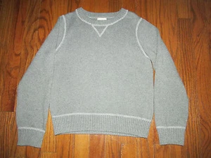 Lands' End Boys Size M 10-12 Gray Crew Neck Sweater School Uniform Vest - Picture 1 of 5