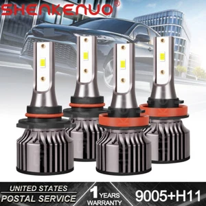 9005+H11 Combo Hi/Lo LED Headlight Bulb Kit For 07-18 Chevy Silverado 1500 250 - Picture 1 of 13