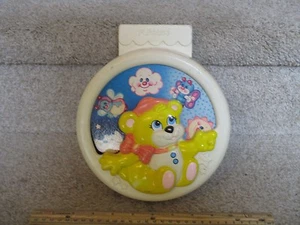 Vintage Playskool Crib Rail teddy bear spining nighttime scene baby bed infant - Picture 1 of 4