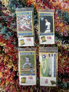 Milwaukee Brewers COUNTY STADIUM Paul Molitor Robin Yount Juan Nieves Pins 4 Pac - Picture 1 of 5