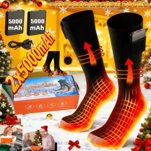 Calze riscaldabili USB a batteria calze riscaldate scaldapiedi unisex calze riscaldanti 44EU-48EU - Foto 1 di 18