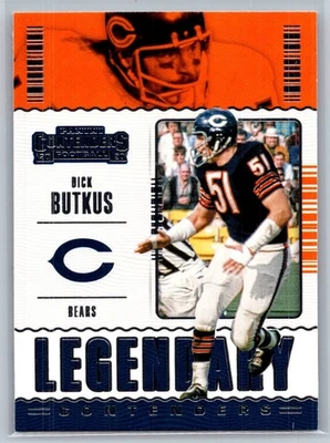 2020 panini contenders football dick butkus legendary contenders #LC-DBU - Image 1 of 2