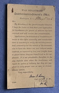 1896 KRIEGSABTEILUNG ARMEE OFFIZIELLE STRAFKARTE BÜRGERKRIEG GEN OSCAR F LANG! Gleichstrommaschine - Bild 1 von 3