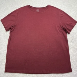 Van Heusen Short Sleeve Classic Fit T-Shirt Tee Men’s Sz XL Maroon Red Soft - Picture 1 of 18