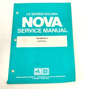 Holden LE Series Nova Service Manual Volume No. 6 - Picture 1 of 3