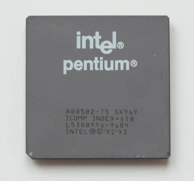 Socket 7 Processor CPU - Intel Pentium 75 - 75MHz - SX969 - TESTED - Image 1 of 2