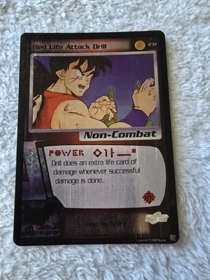 DBZ Dragon Ball Z FOIL Red Life Attack Drill 232 CCG Limited Saiyan Saga MP - Image 1 of 4