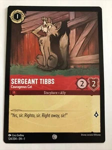 Disney Lorcana The First Chapter Sergeant Tibbs Courageous Cat 124/204 NM - Picture 1 of 2