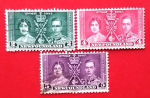 Canada Newfoundland #230-232 Coronation - Omnibus Issue Used - Picture 1 of 1