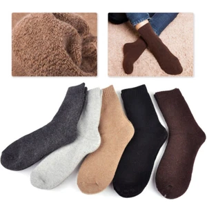 5 paar Kaschmir weich wolle socken warme dicke damen Men Solid Socks Winter kk - Bild 1 von 5