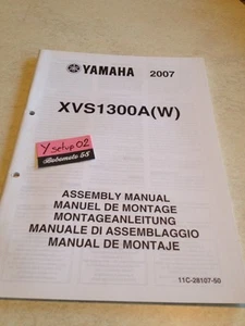 Yamaha XVS1300A(W) 2007 XVS1300 1300 XVS Instalacion Manual Montaje Preparación - Imagen 1 de 7