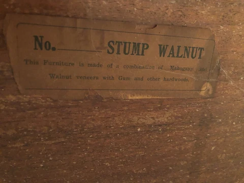 Beautiful Stump Walnut Antique Bedroom Set Cover