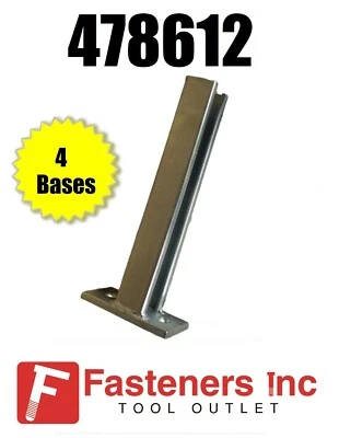 B-LINE (QTY 4) 1-5/8 X 12" Post Base /Bracket for Unistrut Channel #478612 P2945