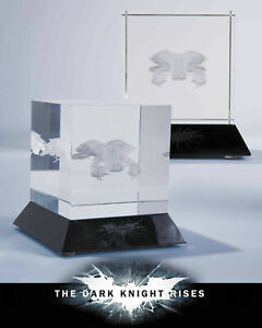 DC Collectibles Batman: The Dark Knight Rises The Bat Glass Laser Etching Cube 